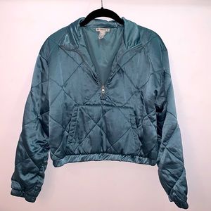 Forever21 cropped quarter zip